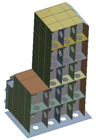 optymalizacji postaciowej opracowano model stojaka do optymalizacji parametrycznej. Optymalizację przeprowadzono w module DesignXplorer systemu Ansys.