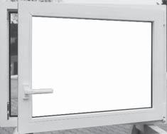 Okno wielofunkcyjne uchylno-otwieralne typ MDK Okno typu MDK z białego tworzywa, uchylno-otwieralne z zawiasami po prawej stronie.