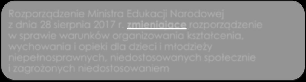 Rozporządzenie Ministra Edukacji Narodowej z dnia 9 sierpnia 2017 r.