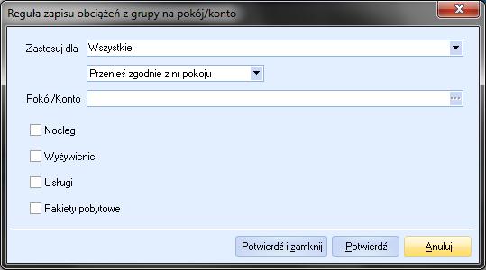 Nowe funkcjonalności w systemie Hotel Reguły zapisu obciążeń W ramach rozwoju aplikacji dodaliśmy możliwość sterowania zapisem obciążeń dla rezerwacji grupowej.