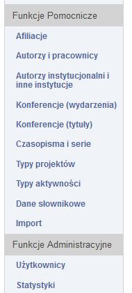 kolekcjonowane są również dane dotyczące wszystkich pracowników naukowych wraz