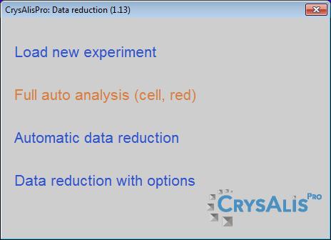 (a) Rys. 10. (a) Okno dialogowe programu CrysAlis Pro służącego do redukcji danych, (b) fragment pliku.