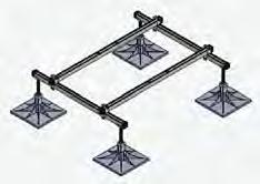 Systemy mocowań na dachach płaskich Systemy mocowań na dachach płaskich FRAME-Foot System ZESTAW DO ROZBUDOWY WSPORNIKA TYPU H HF-DIY.