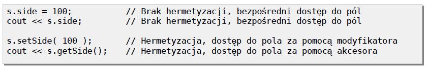 public: Student(); Student( string kierunek_studiow ); Student( const Osoba & o, string kierunek_studiow); void wypiszdaneosobowe(); // Modyfikatory void setimie( string im ); void setnazwisko(