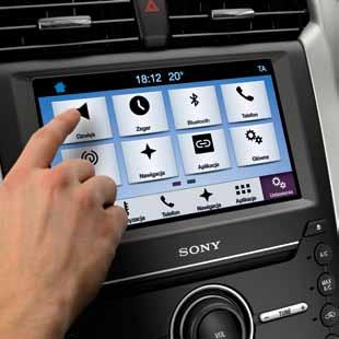 System audio i nawigacji SONY z Ford SYNC 3 z 8 kolorowym ekranem dotykowym,