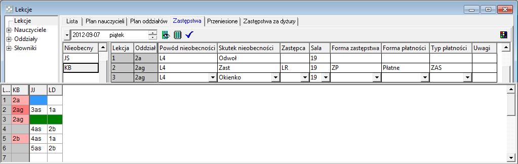 Planowanie i ewidencja zastępstw 27 3.