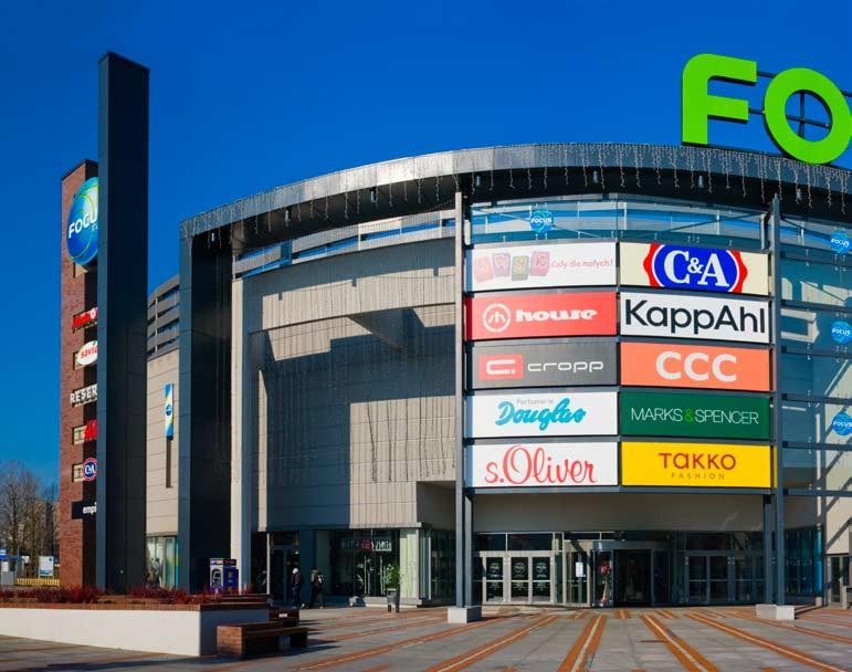 Focus Mall Piotrków Trybunalski Inwestor - Parkridge Retail Zakresy prac glazurniczych - PRAGMA Kraków Lokalizacja