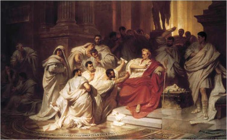 zamordowali Juliusza Cezara.