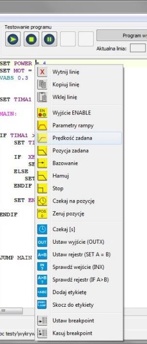 Przy zapisywaniu projektu tworzone są trzy pliki (o takiej samej nazwie, ale innym rozszerzeniu): Plik główny z programem (rozszerzenie.prg). Plik z aktualnymi ustawieniami sterownika (rozszerzenie.