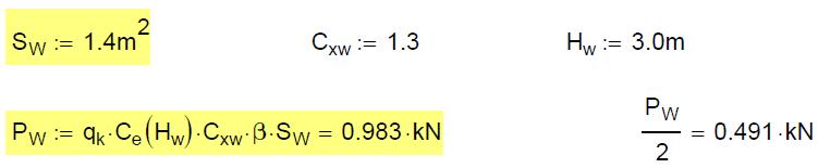 DODATKOWE OBCIAŻENIE POWIERZCHNIĄ WYPOSAŻENIA: Przyjmuje się następujące obciążenie słupa - zastępcza powierzchnia wyposażenia równoważna: Obciążenie przykłada się na wysokości +6 m npt RAT := 0.