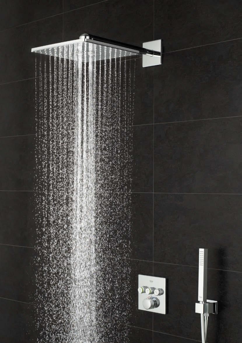 GROHE PRYSZNICE DO MONTAŻU PODTYNKOWEGO 34 706 000 Grohtherm SmartControl Zestaw prysznicowy z deszczownicą Rainshower 310 SmartActive Cube