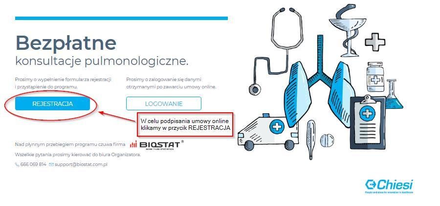 1. Rejestracja do programu W celu rejestracji i podpisania umowy w systemie ecrf.