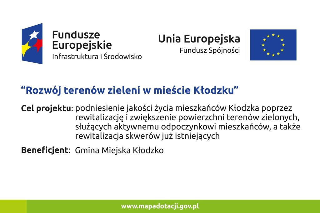 cel Projektu: zestaw logo znaki FE i UE), adres portalu www.mapadotacji.gov.