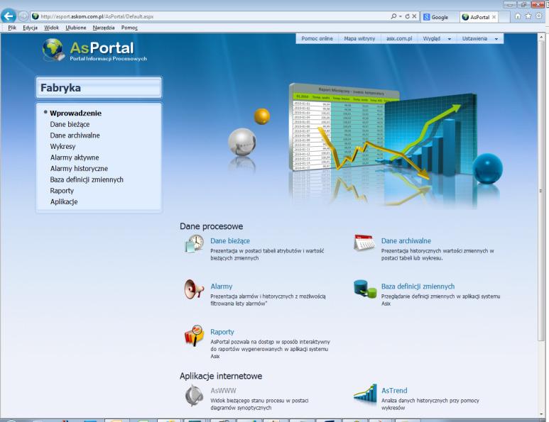 1 AsPortal - Portal Informacji Procesowych Portal danych procesowych umożliwia przeglądanie wszystkich danych procesowych tj.
