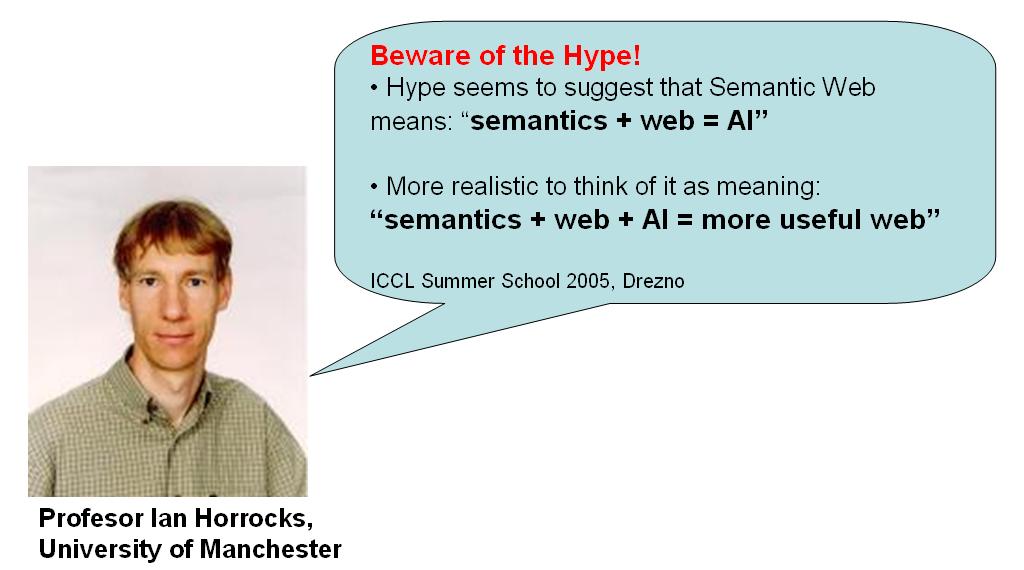 Semantic Web Nota bene: Prof Ian Horrocks jest jednym z