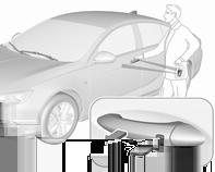 Obsługa układu elektronicznego kluczyka Elektroniczny kluczyk musi znajdować się na zewnątrz samochodu w odległości około jednego metra od danych drzwi.