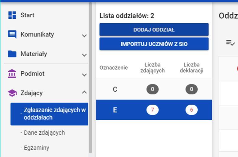 6. Import danych osobowych z SIO Aby wprowadzić dane osobowe z SIO należy: 1.