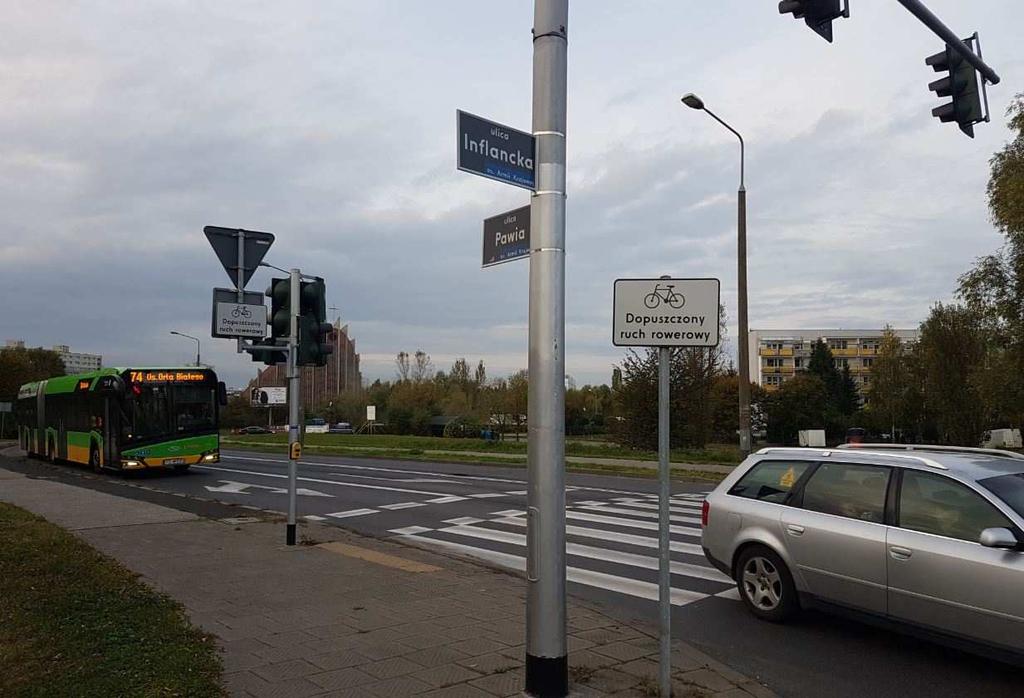 18 S t r o n a Od ul. Bobrzańskiej do ul. Żegrze Ulica Kurlandzka na omawianym odcinku nie posiada ciągłej infrastruktury rowerowej.