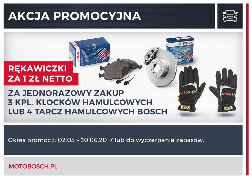 Układ hamulcowy Bosch Za jednorazowy zakup 3 kpl.