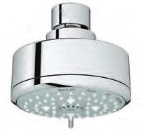 NEW TEMPESTA COSMOPOLITAN 27 591 000 chrom 58,00 New Tempesta Cosmopolitan 100 Prysznic górny, 4 strumienie GROHE Rain O 2, Rain Massage, Jet Ø 100 mm obrotowe złącze kulowe +/- 15 gwint przyłącza