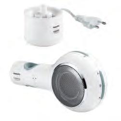 AQUATUNES 26 268 LV0 biel / szary 131,00 Aquatunes Bezprzewodowy głośnik prysznicowy głośnik bezprzewodowy z połączeniem przez Bluetooth antyślizgowy zaczep do montażu na drążkach o