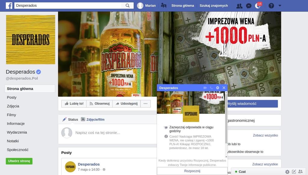 projektu Wirtualnego Asystenta dla marki Desperados.