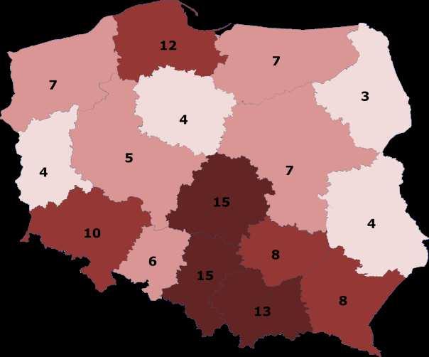 śmiertelnych na 100 wypadków Rys. 8.