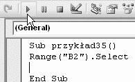 Arkusz z wybraną komórką B2 Usuwanie formatowania Usunięcie formatowania z komórek wymaga zaznaczenia zakresu komórek i