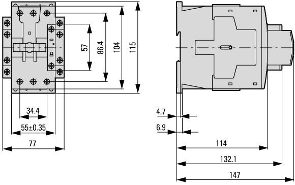 DILM150-XHI31 277949 2 Z 2 R DILM150-XHI22 277950 1 Z 3 R DILM150-XHI13 277951 Przekaźniki przeciążeniowe ZB65 Zakres nastaw [A]