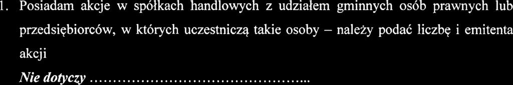 ..nie dotyczy... IV. 1.