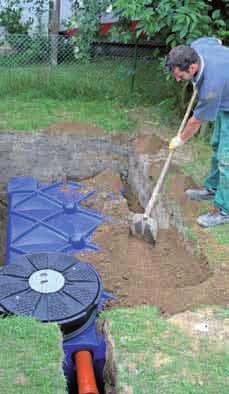 Głębokość montażu systemów ogrodowych (500 i 3000 l) wynosi jedynie 98 cm.