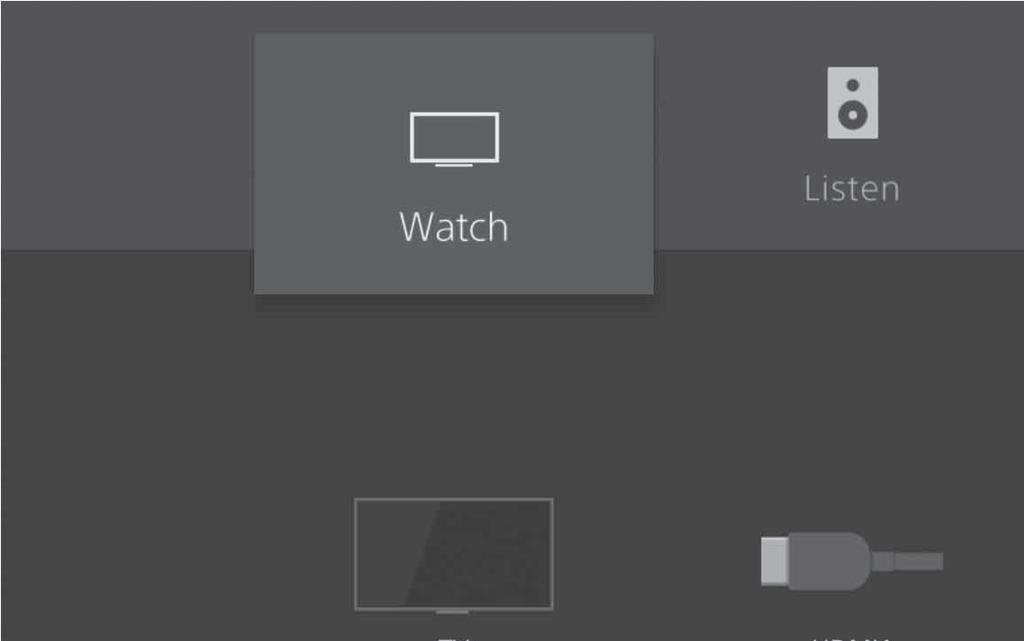 Informazioni sul menu HOME È possibile visualizzare il menu HOME sullo schermo del televisore collegando il sistema e il televisore mediante il cavo HDMI (non in