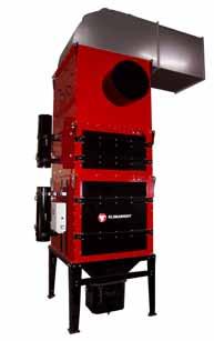 mieszczącą dysze Venturiego służące do otrzepywania filtrów ze zgromadzonych pyłów za pomocą impulsów sprężonego powietrza. Strzepywanie odbywa się automatycznie.