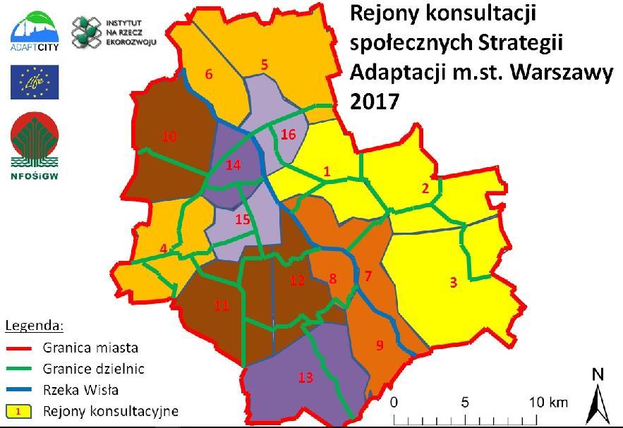 Aktywności Rozpoczynają się konsultacje w 16 rejonach miasta (zbliżone