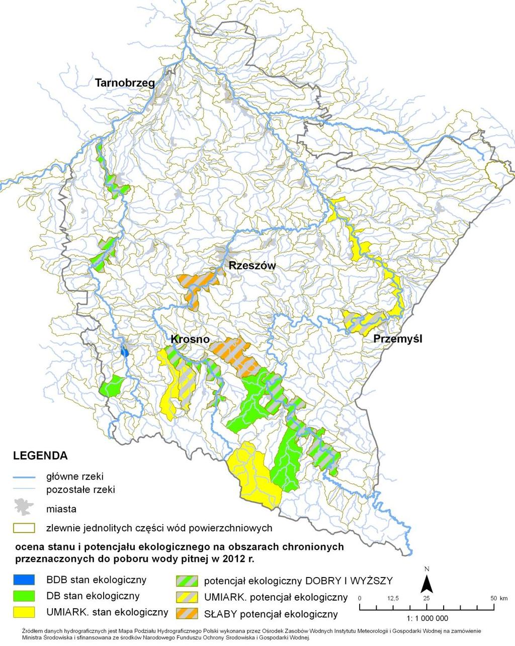 KLASYFIKACJA STANU I POTENCJAŁU EKOLOGICZNEGO NA OBSZARACH CHRONIONYCH 1. Wisłoka od Dębownicy do Ropy, 2. Wisłoka od Potoku Chotowskiego do Rzeki, 3. Wisłoka od Potoku Kiełkowskiego do ujścia, 4.