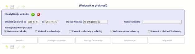 rozliczać zaliczkę i ubiegać się o kolejną zaliczkę (zaznaczasz Wniosek rozliczający zaliczkę i Wniosek o zaliczkę), rozliczać zaliczkę i ubiegać się o refundację kosztów (zaznaczasz Wniosek