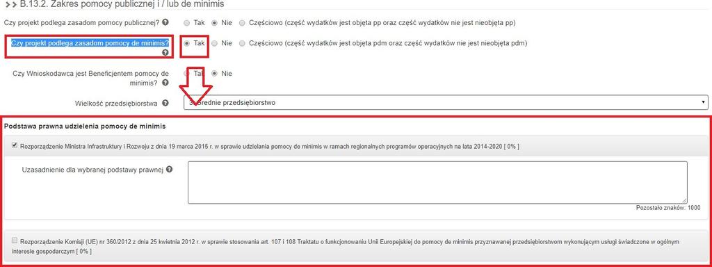 III. Rozdzielono podstawy prawne udzielania pomocy de minimis od podstaw prawnych udzielania pomocy publicznej. 1.