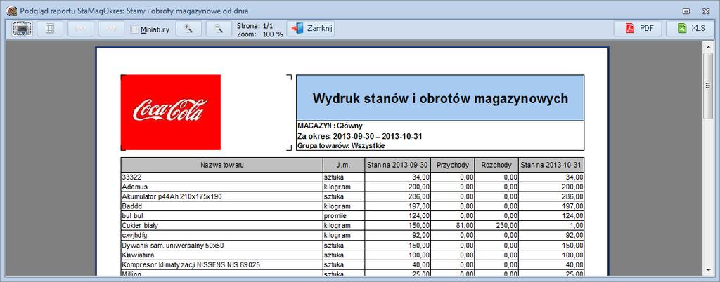 Nierozliczone przyjęcia towaru. Dla tego trzeba wybrać interesujący nas towar i kliknąć na.