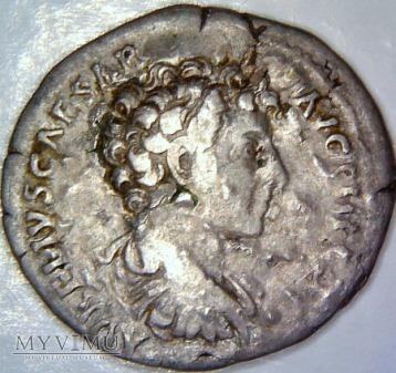 Pius right AVRELIVS CAESAR AVG PII F COS Bare head of Marcus Aurelius right 8mm x 9mm, 2.