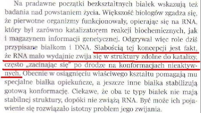 dłuższych łańcuchów polirybonukleinowych, lub z kilku