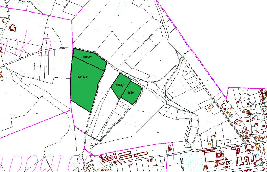 wiatrowych. Obecnie dla działki nr 1669 uchwalony jest miejscowy plan, w którym przedmiotowy grunt przeznaczony jest na zabudowę usługową z dopuszczeniem przemysłu. 5) działka Nr 1510/2 o pow.