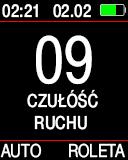 prostokątem) i zatwierdzić joystickiem lub przyciskiem Wybrać przyciskami lub joystickiem znak, na który chcemy zmienić znak migający w nazwie grupy i zatwierdzić joystickiem lub przyciskiem