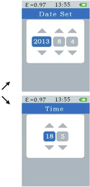 Ustawienie daty i czasu. 2. Za pomocą przycisków i wybierz opcje Date. 4.