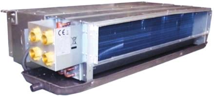 Klimakonwektory Klimakonwektor kanałowy 4-rurowy Zasilanie: 220~240V / 1f / 50Hz Z silnikiem AC Moc chłodzenia* Moc grzania** Wydatek Średnica rur Cena netto [kw] [kw] [m3/h] [cal] [PLN] HKT3-200FG30