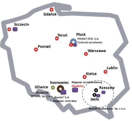 Grupa Bowim planuje rozwój serwisu stali poprzez: rozwój zakładu serwisu stali w Płocku będącego własnością Spółki zależnej Passat-Stal S.A.