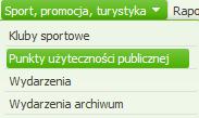 4.3.2 Podstawowe dane punktu użyteczności publicznej W celu wyświetlenia danych o punktach użyteczności