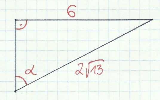 Przykład Oblicz wartości funkcji trygonometrycznych kąta α w poniższym trójkącie Aby wyznaczyć wartości wszystkich funkcji trygonometrycznych dla kąta ostrego, powinniśmy mieć dane wszystkie boki