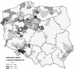 4 Zuzanna Jarosz, Rafał Pudełko, Magdalena Borzęcka-Walker, Antoni Faber t < 8000 8001-20 000 20 001-40 000 40 001-60 000 > 60 000 t < 500 501-2000 2001-5000 5001-10 000 > 10 000 Rysunek 3.