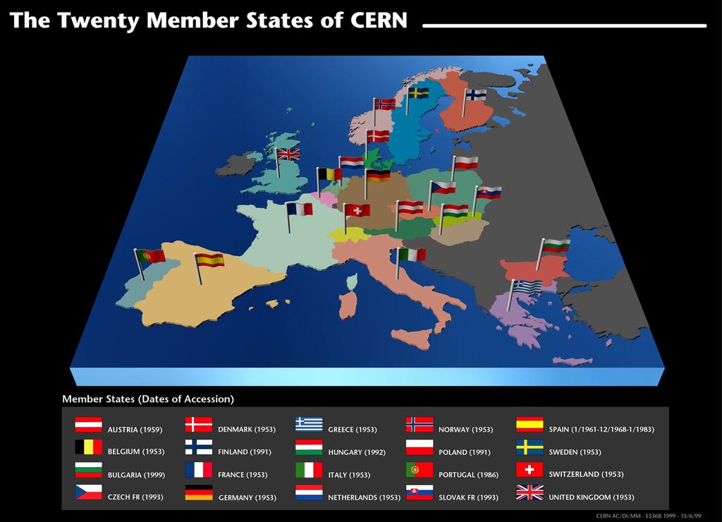 20 krajów europejskich należy do CERN