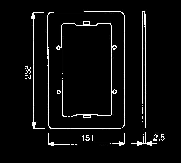 NR REF. 1715/601 RAMKI PŁASKIE NR REF. 1145/712 Ramka płaska wykonana jest z anodyzowanego aluminium.